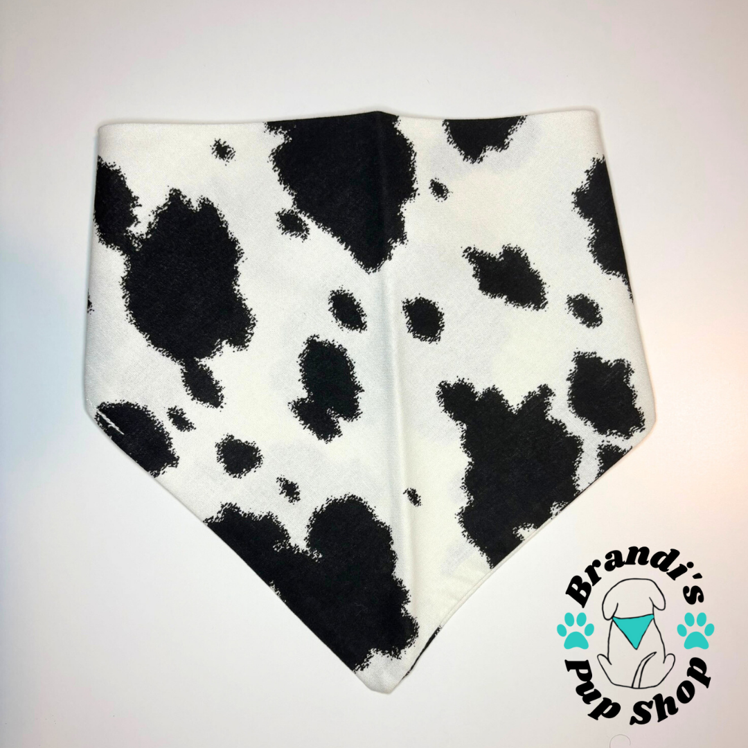 Classic Cow Print Dog Bandana