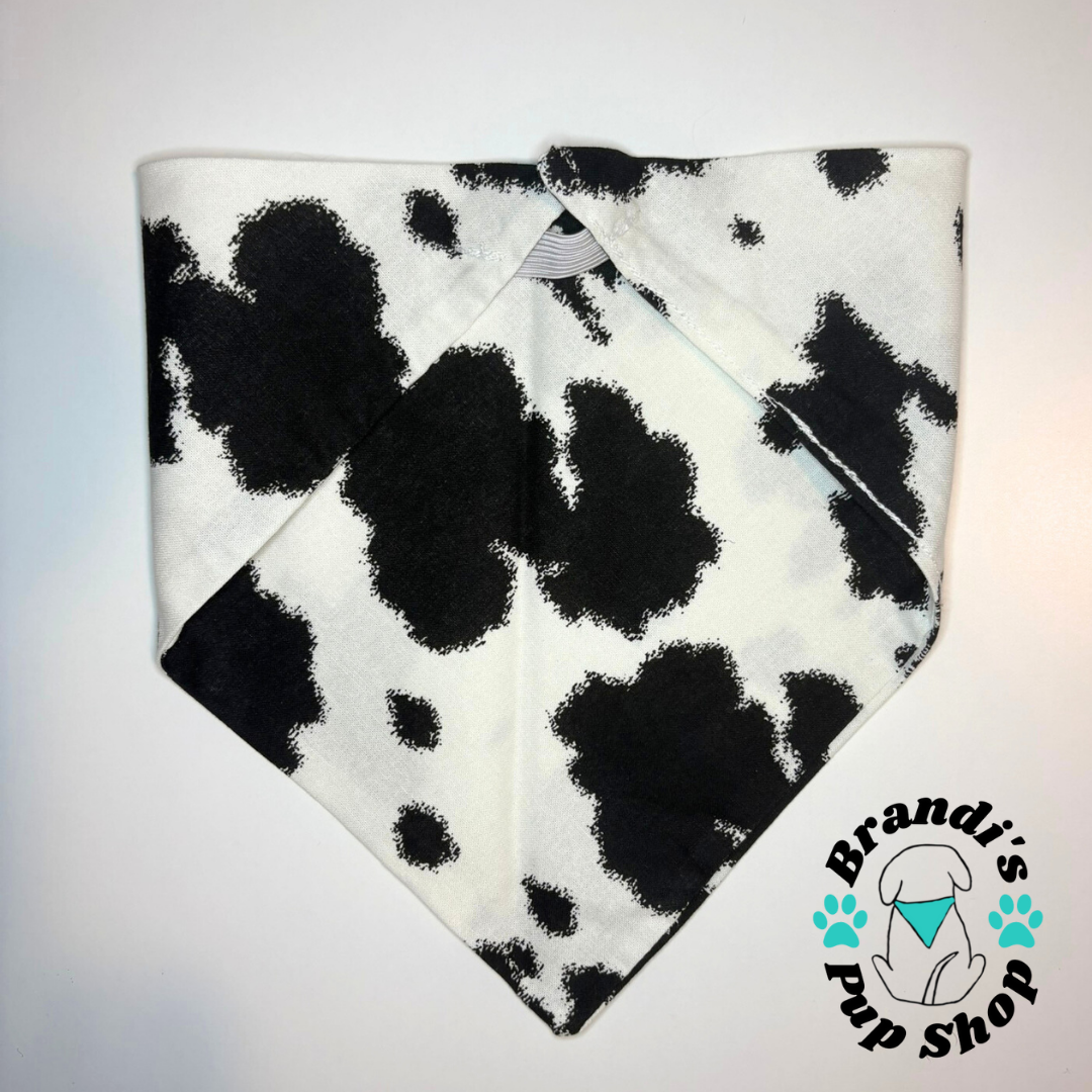 Classic Cow Print Dog Bandana