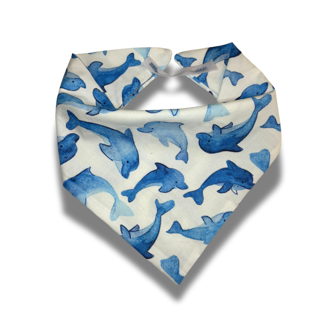 Watercolor Dolphins Dog Bandana