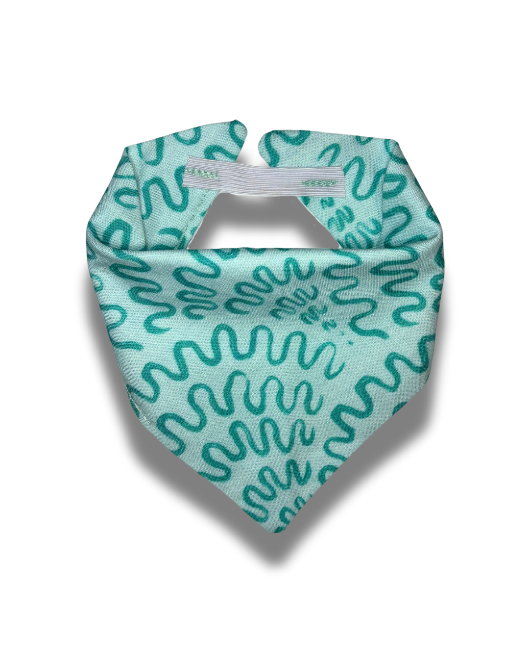 Teal Squiggles Dog Bandana