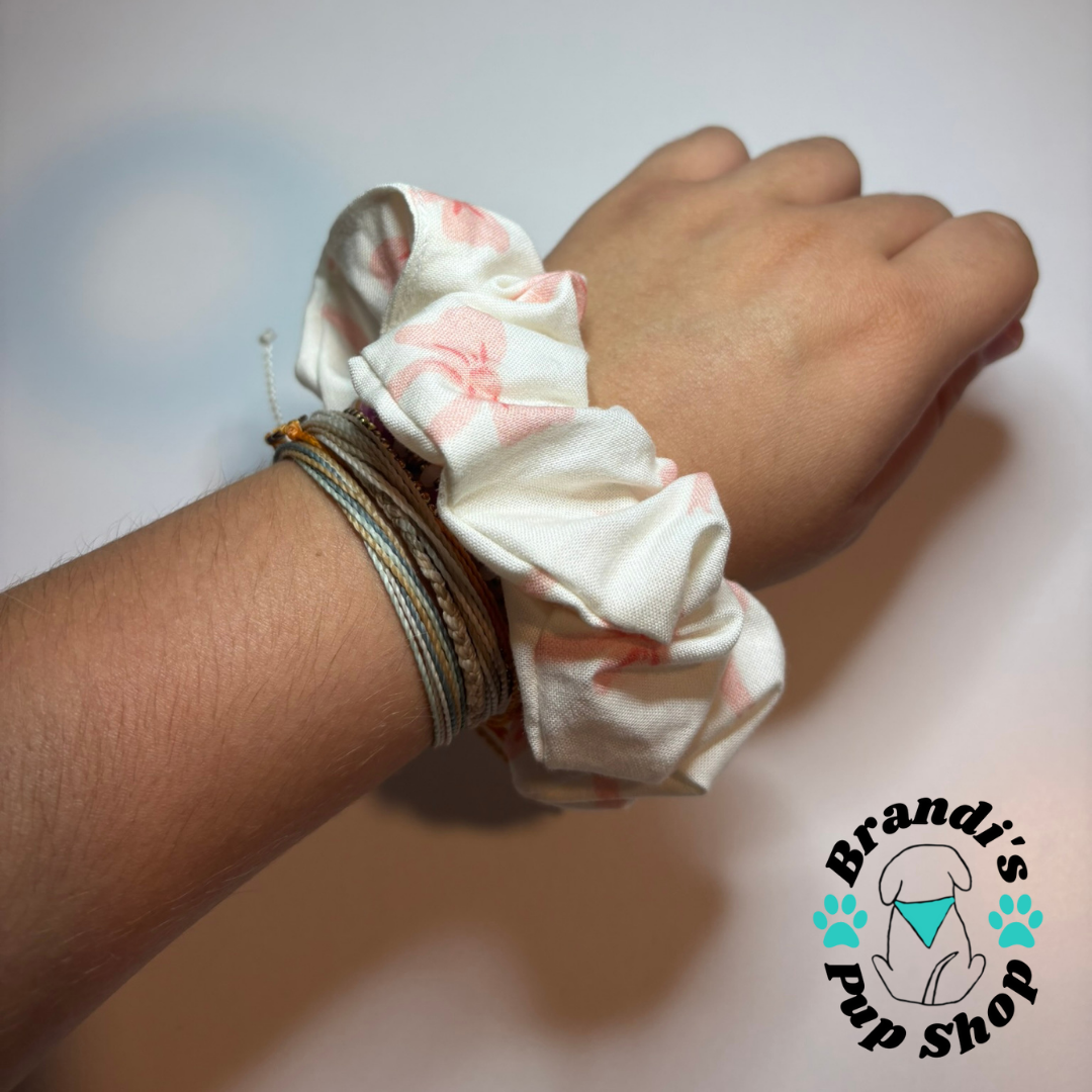 Pink Bows Hair Scrunchie