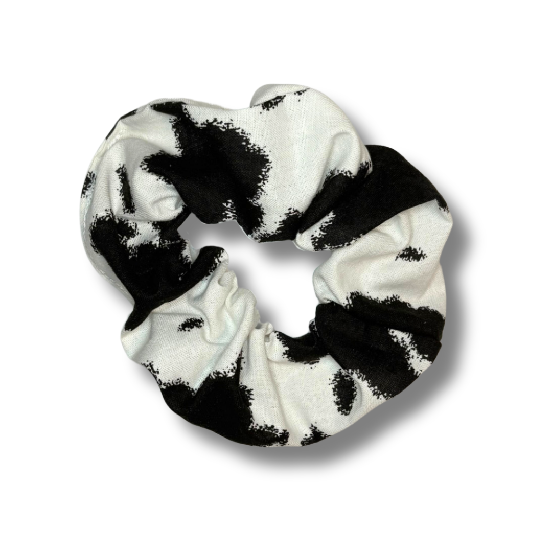 Classic Cow Print Hair Scrunchie