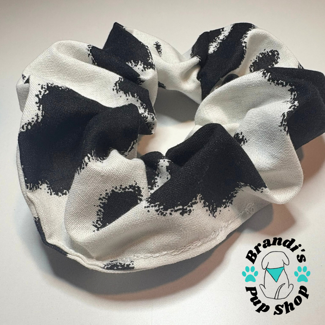 Classic Cow Print Hair Scrunchie