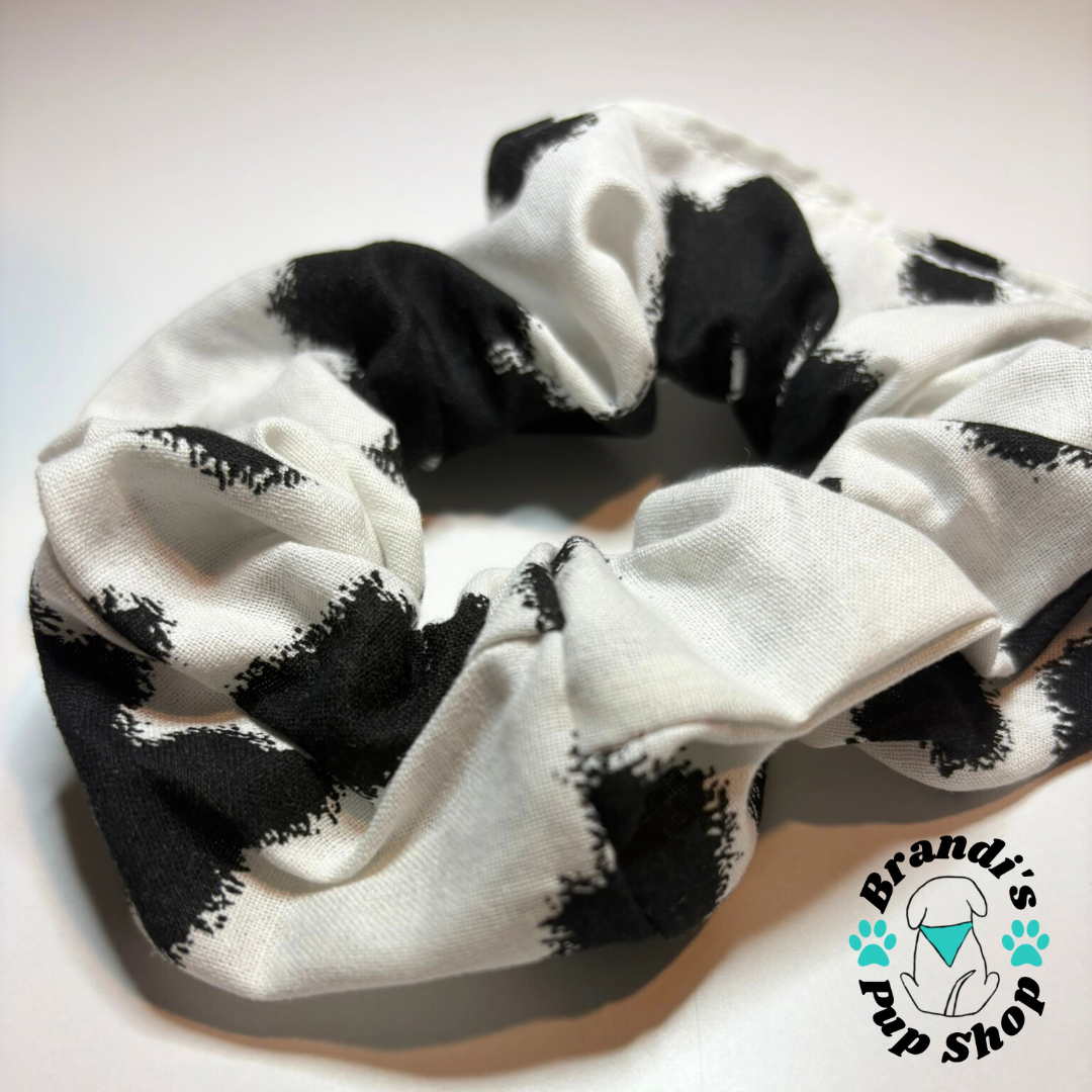 Classic Cow Print Hair Scrunchie
