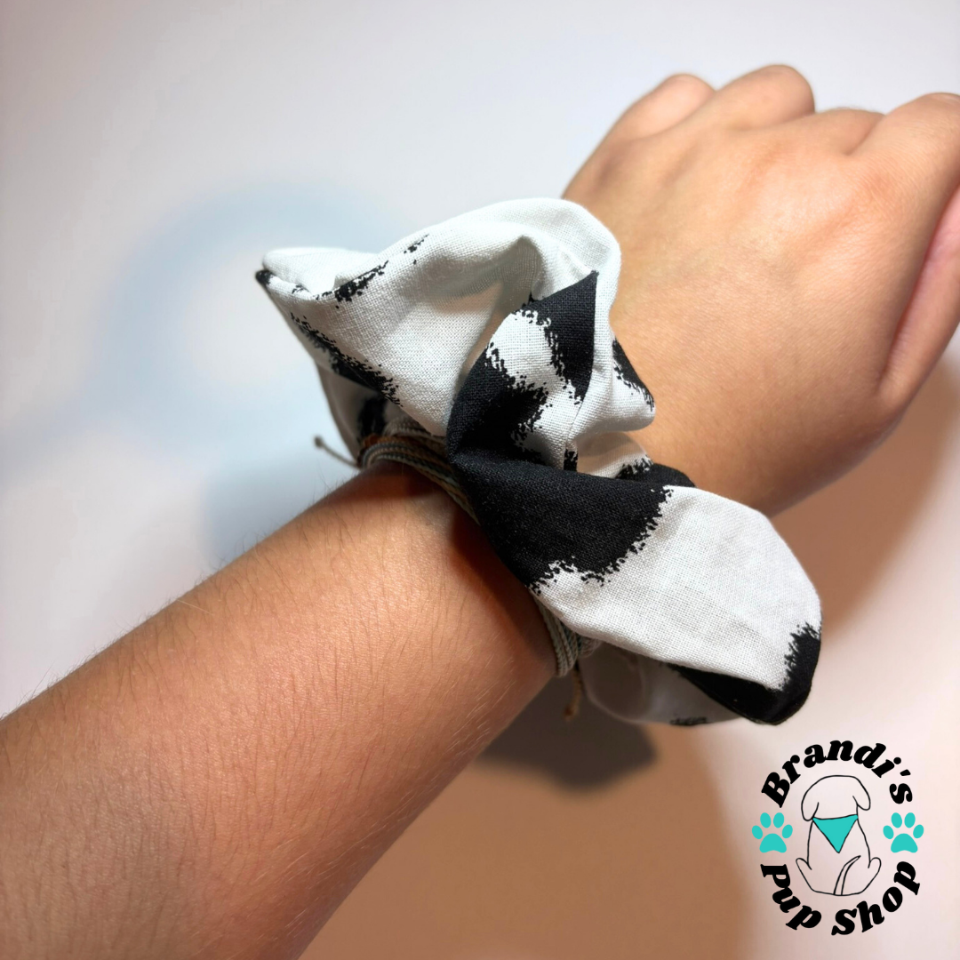 Classic Cow Print Hair Scrunchie