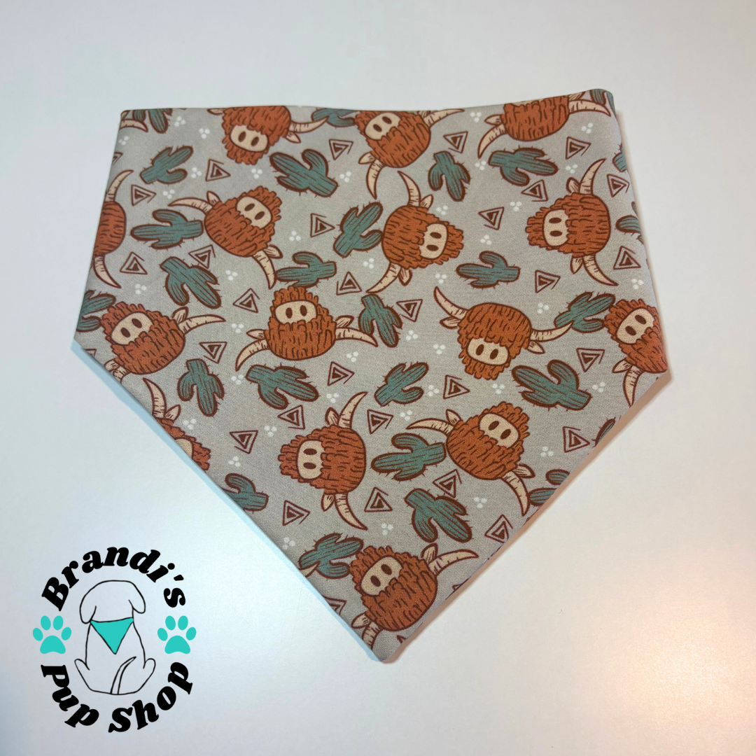 Highland Cow Dog Bandana