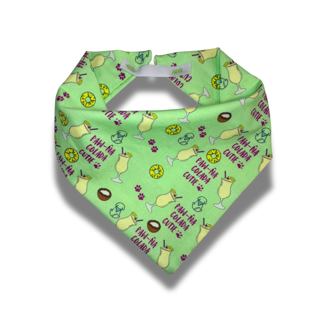 Paw-ña Colada Cutie Dog Bandana (Piña Colada Theme)