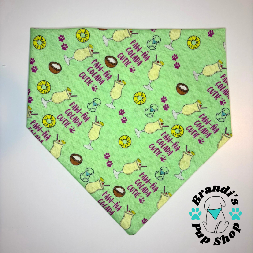 Paw-ña Colada Cutie Dog Bandana (Piña Colada Theme)