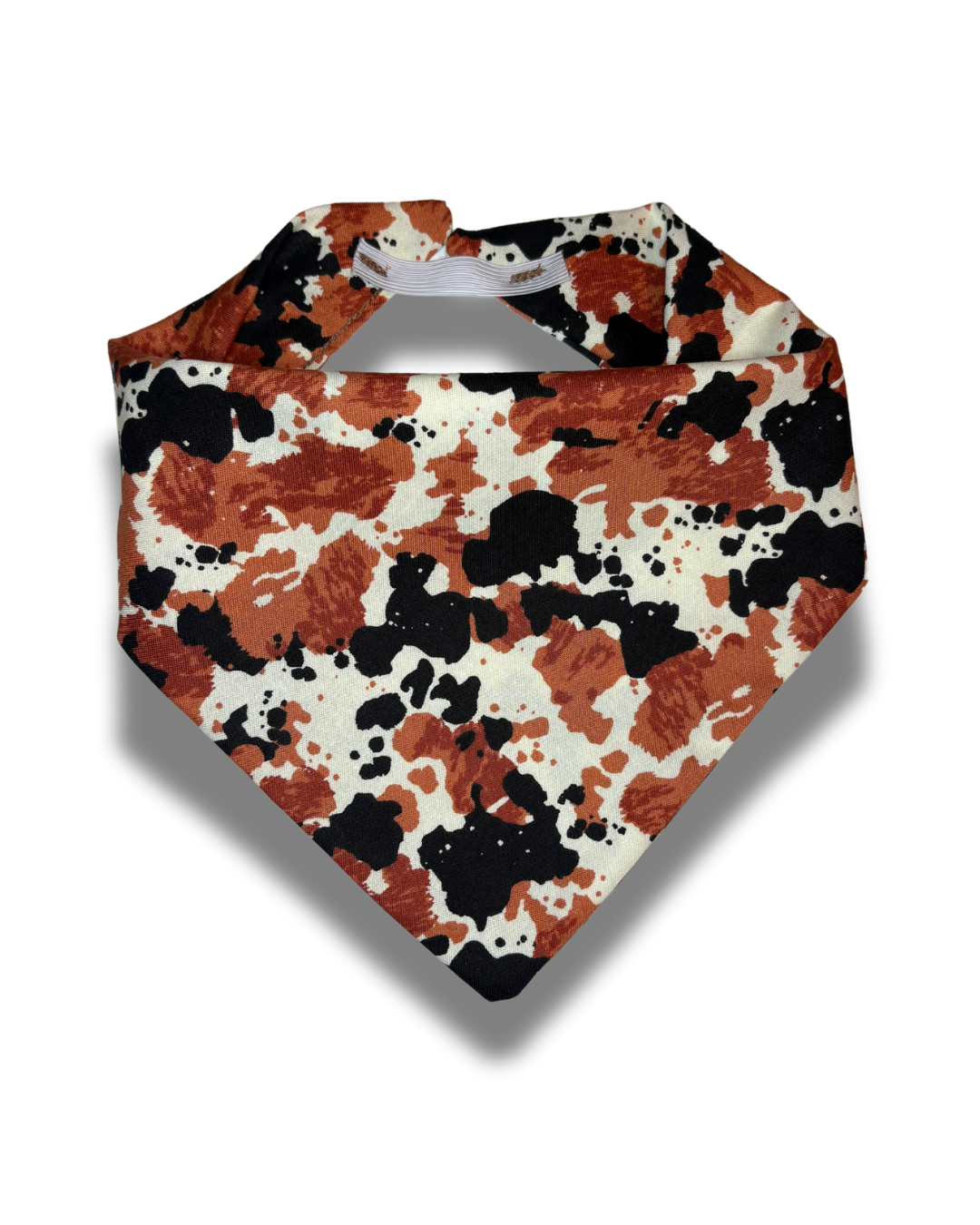 Brown Cow Print Dog Bandana