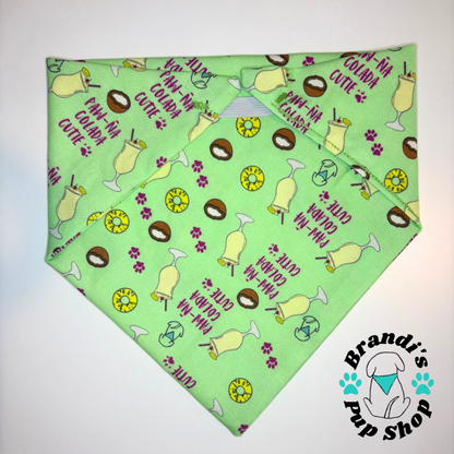 Paw-ña Colada Cutie Dog Bandana (Piña Colada Theme)