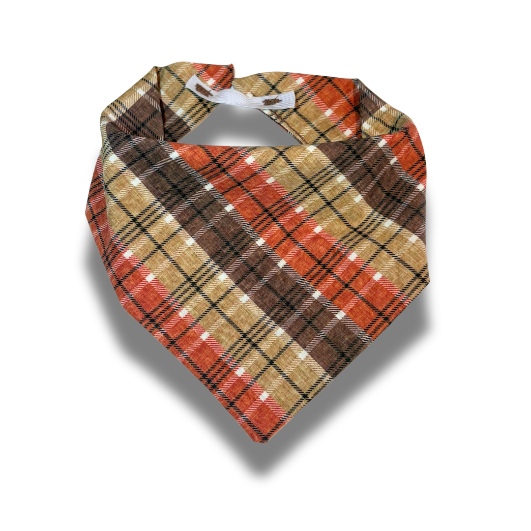 Fall Plaid Dog Bandana