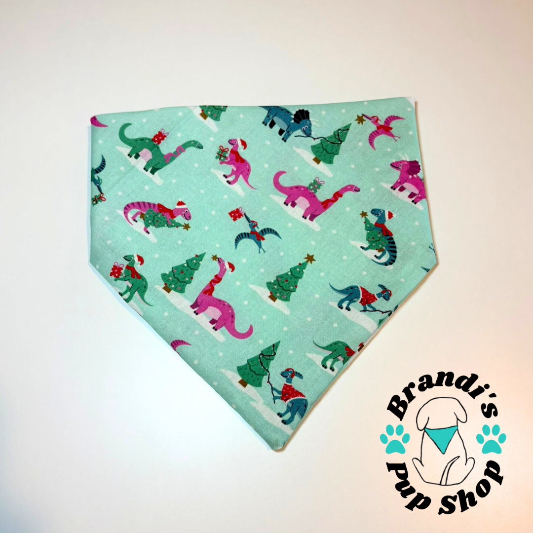 Holiday Dinosaurs Dog Bandana