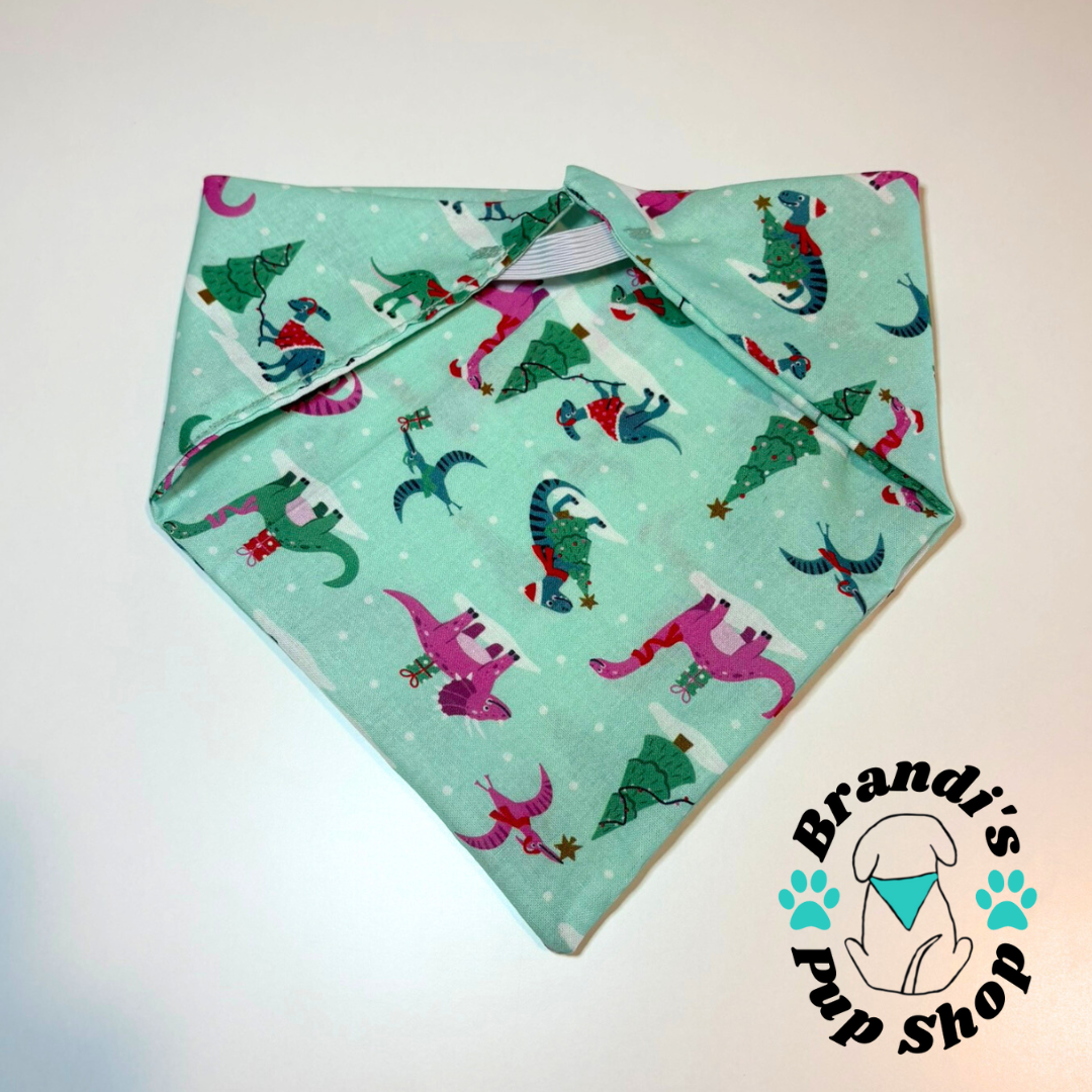 Holiday Dinosaurs Dog Bandana