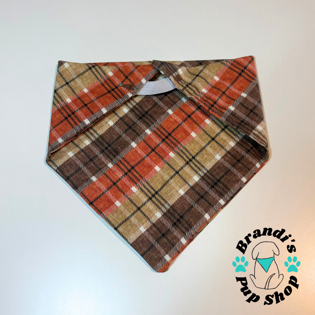 Fall Plaid Dog Bandana
