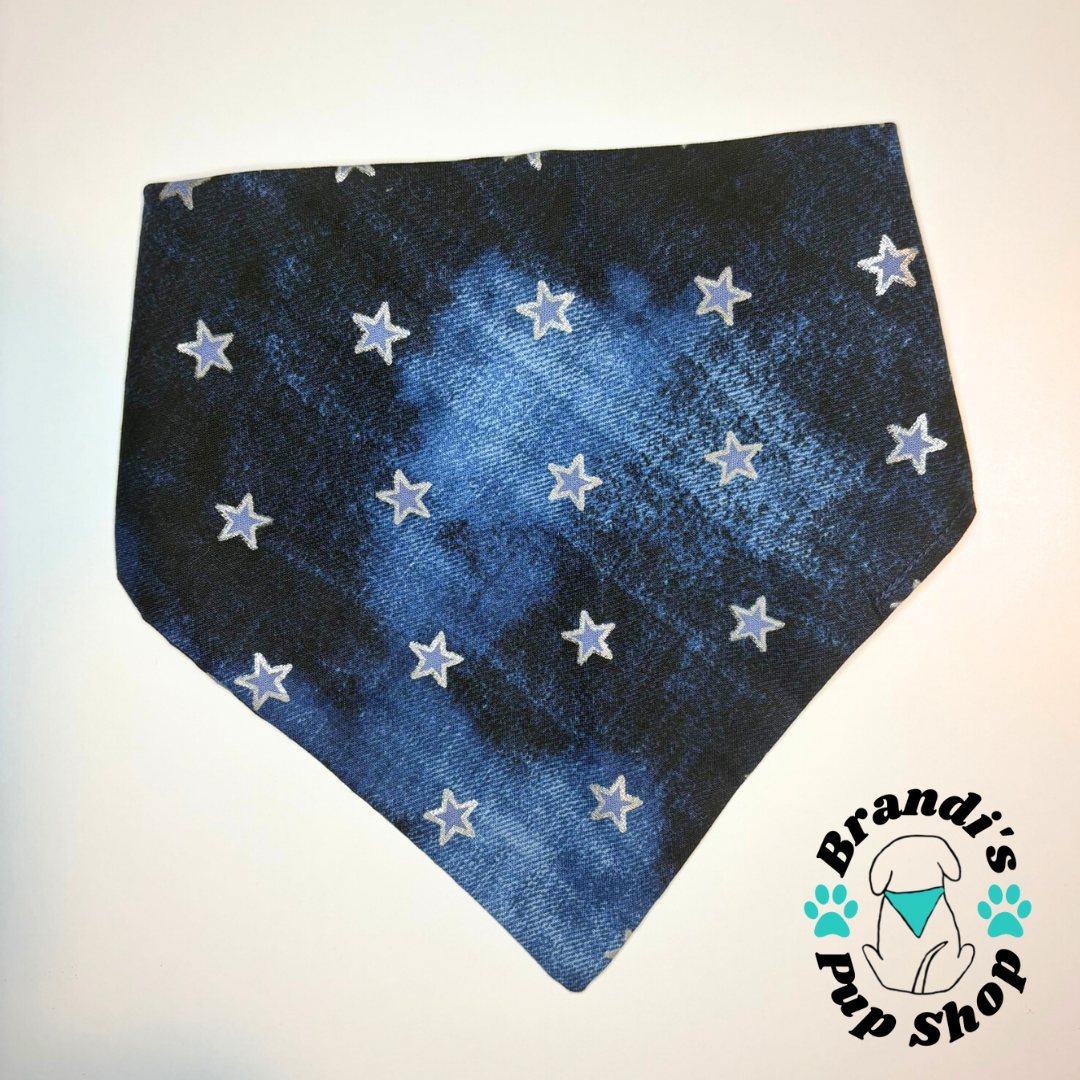 Denim Stars Dog Bandana