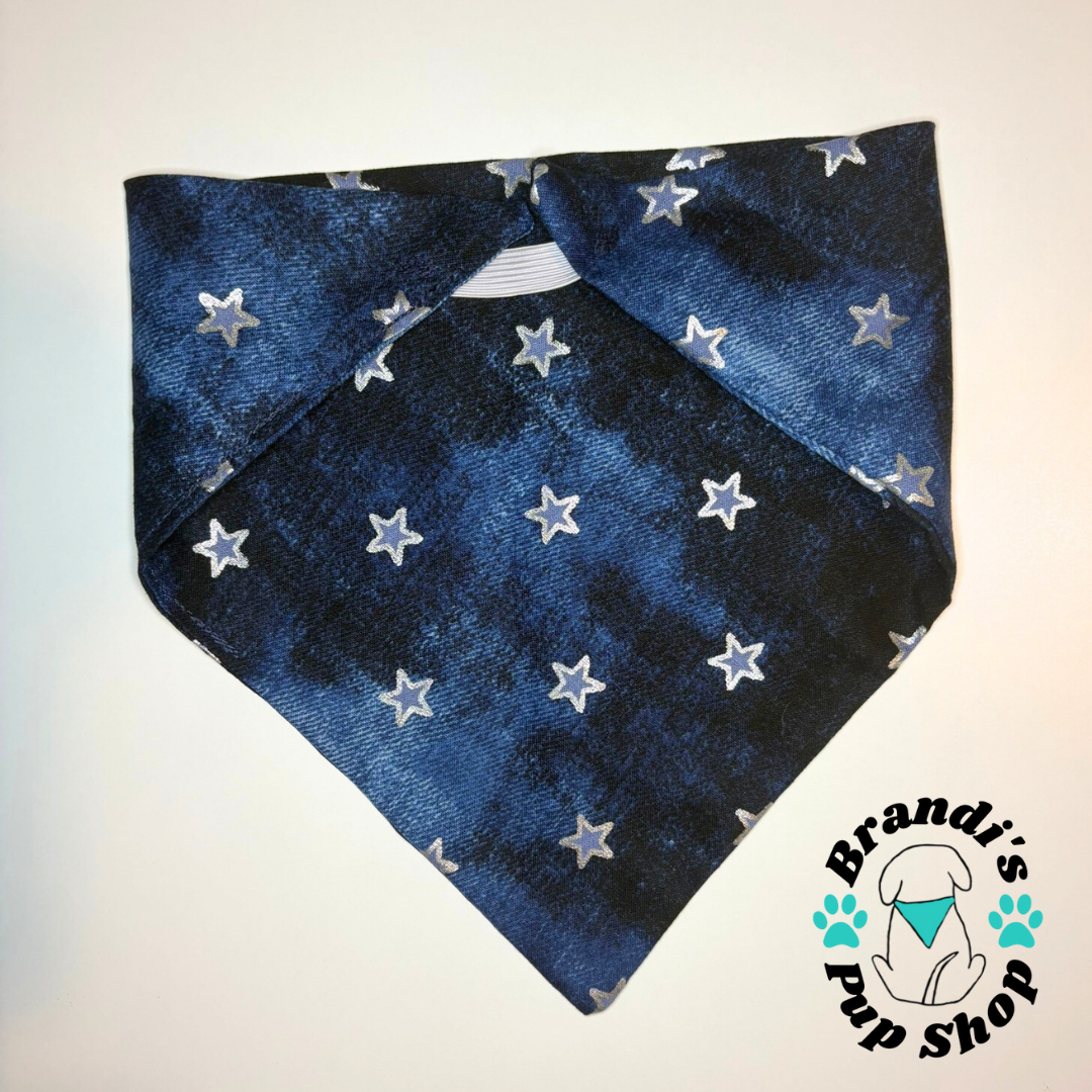 Denim Stars Dog Bandana