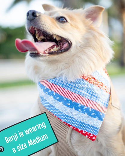 Patriotic Patchwork Dog Bandana