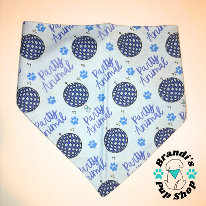 Blue Party Animal Dog Bandana