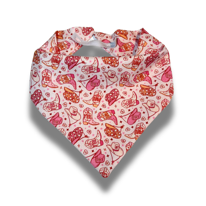 Pink Cowgirl Dog Bandana