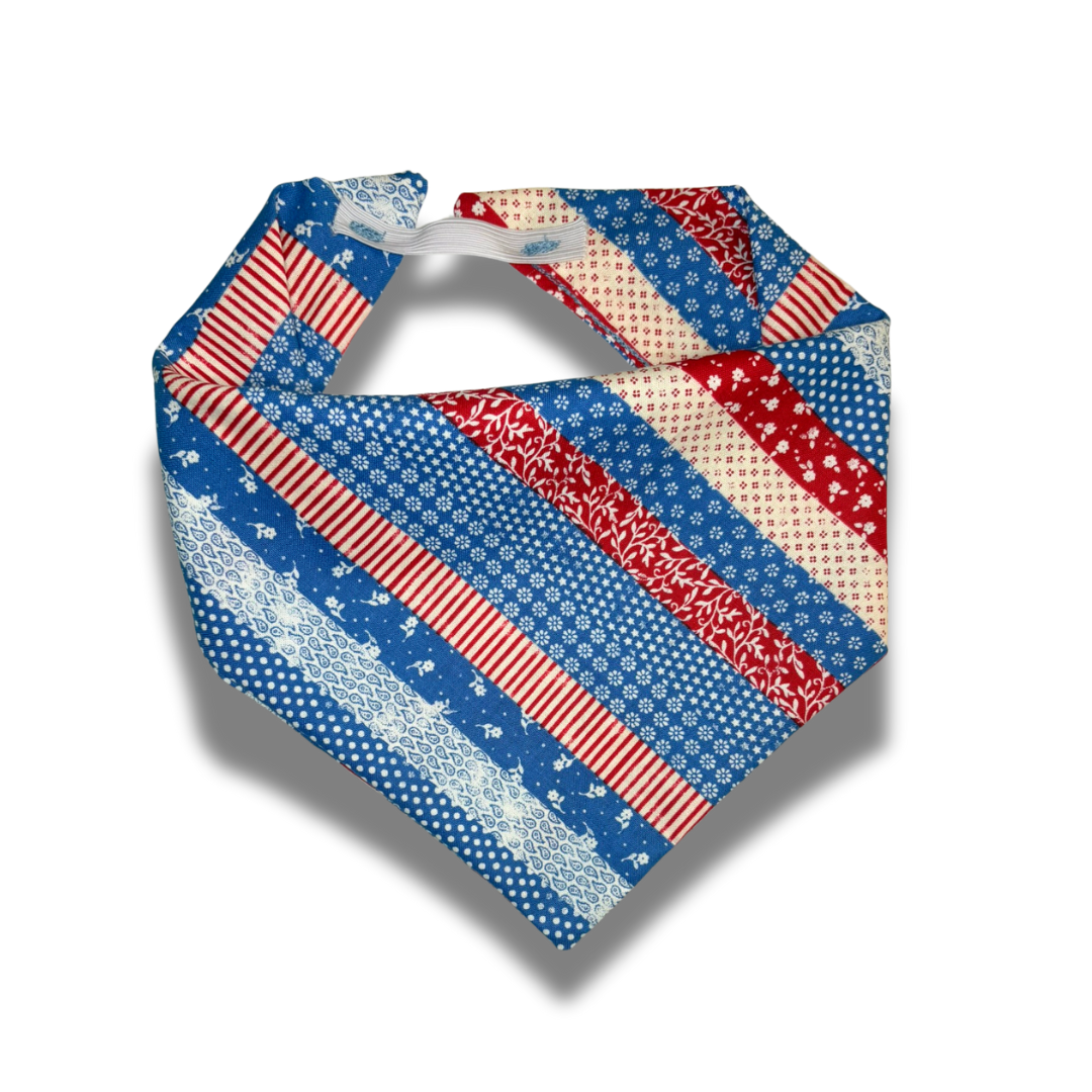 Patriotic Patchwork Dog Bandana
