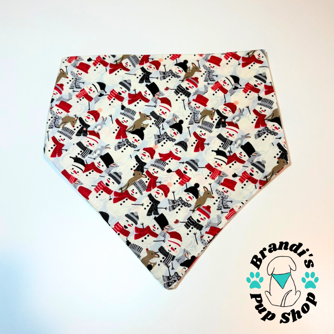 Holiday Snowmen Dog Bandana