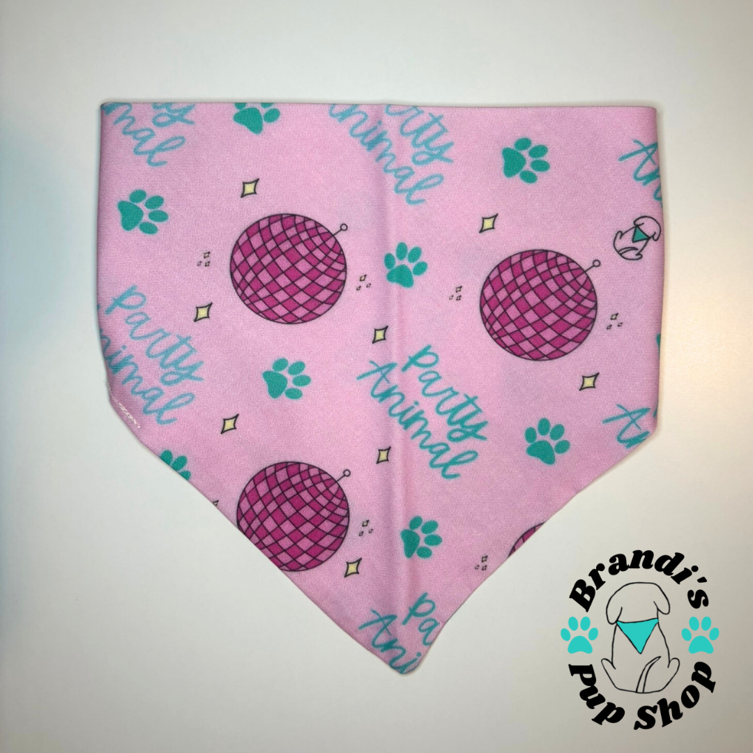 Pink Party Animal Dog Bandana