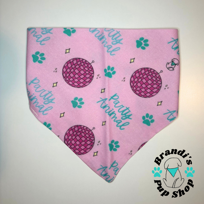 Pink Party Animal Dog Bandana