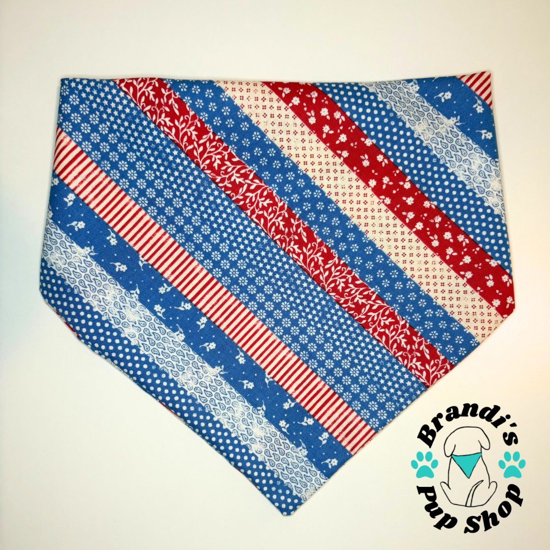Patriotic Patchwork Dog Bandana