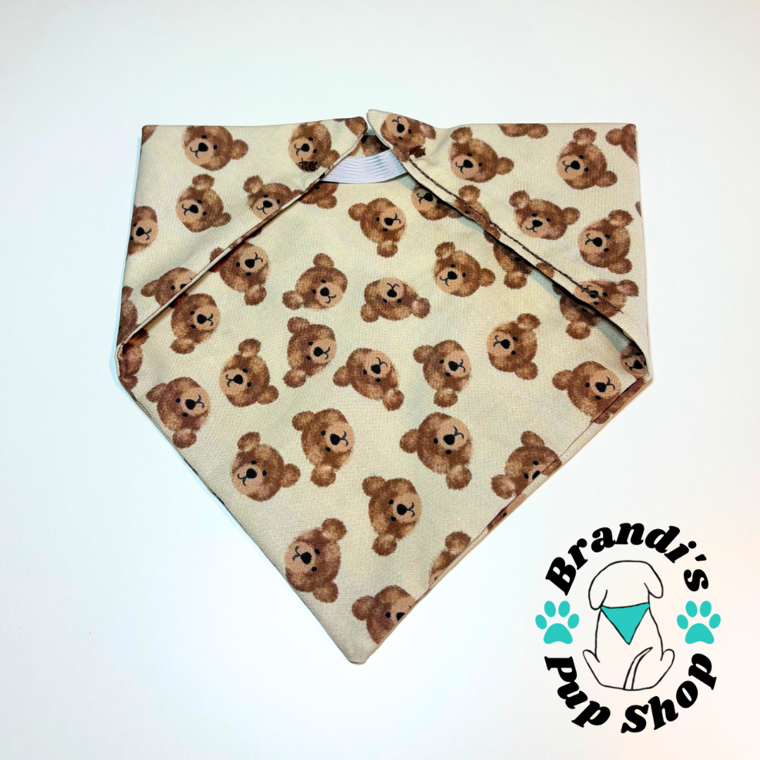 Watercolor Teddy Bears Dog Bandanas