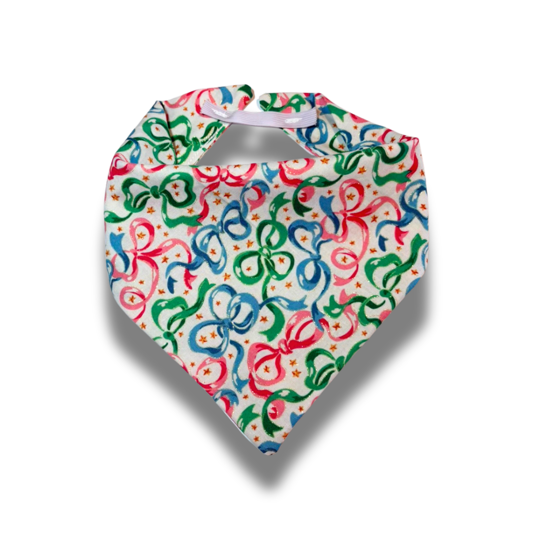 Glittery Bows Dog Bandana