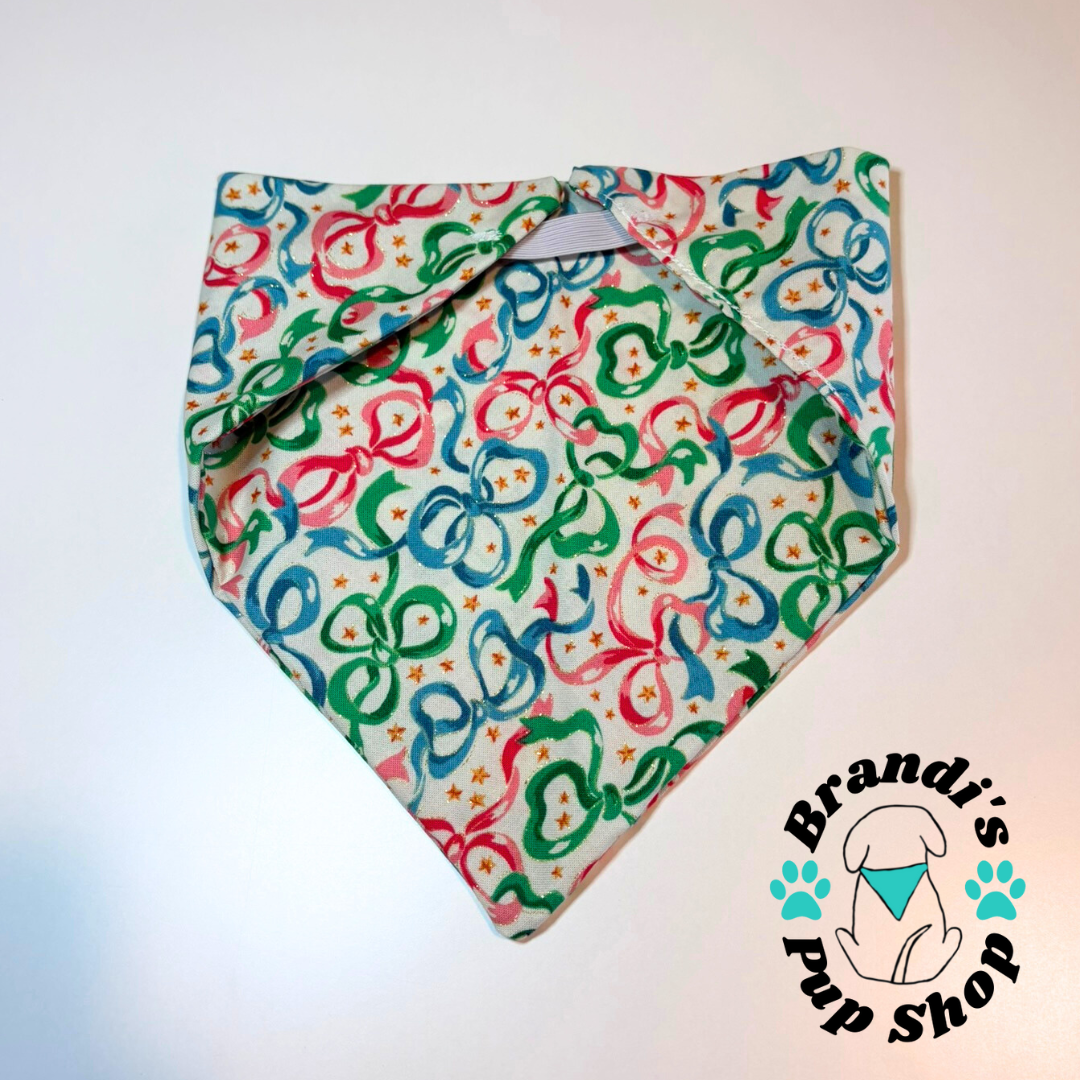 Glittery Bows Dog Bandana