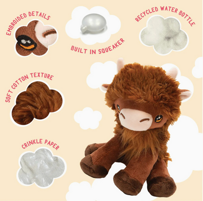 Highland Cow Dog Toy